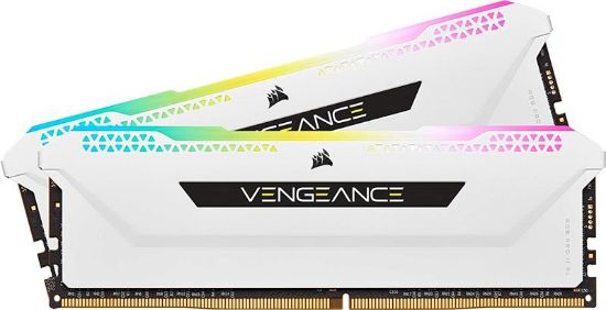  Зображення Модуль пам'яті для комп'ютера DDR4 16GB (2x8GGB) 3600 MHz Vengeance RGB Pro SL White Corsair (CMH16GX4M2D3600C18W) 